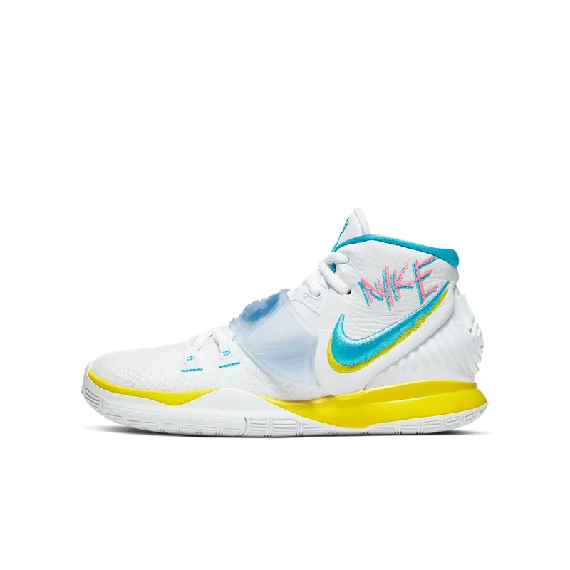 Nike Kyrie 6 90s (GS) White/Opti Yellow-Digital Pink-Blue Fury (BQ5599-101)