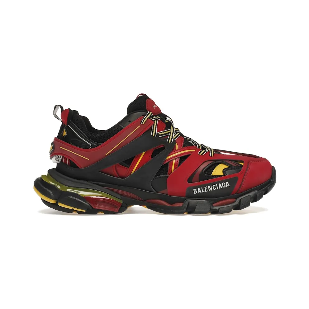 Balenciaga Track Trainers Burgundy Black