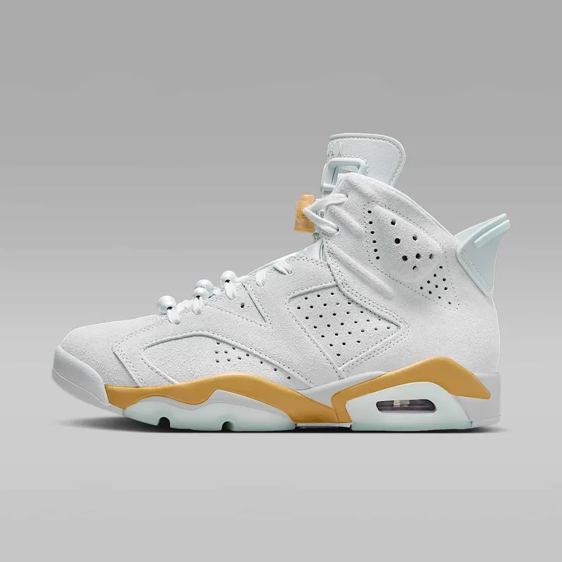 Air Jordan 6 Pearl “Pure Platinum / Metallic Gold / Coconut Milk / Glacier Blue” (DQ4914-074)