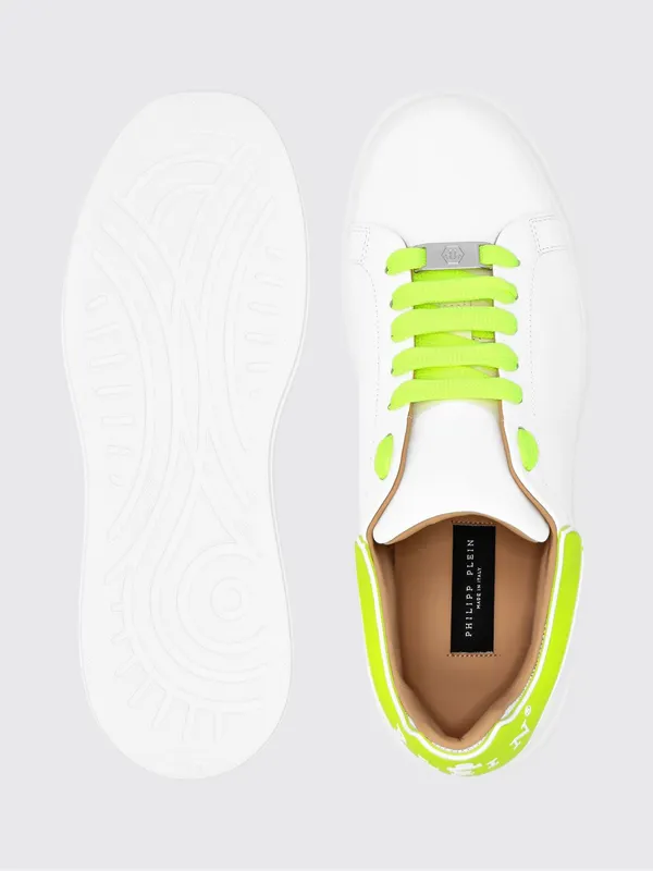 Philipp plein Platform Sneakers in Smooth Leather with Rear Logo White (PAESUSC0773PLE005N0129) (3)