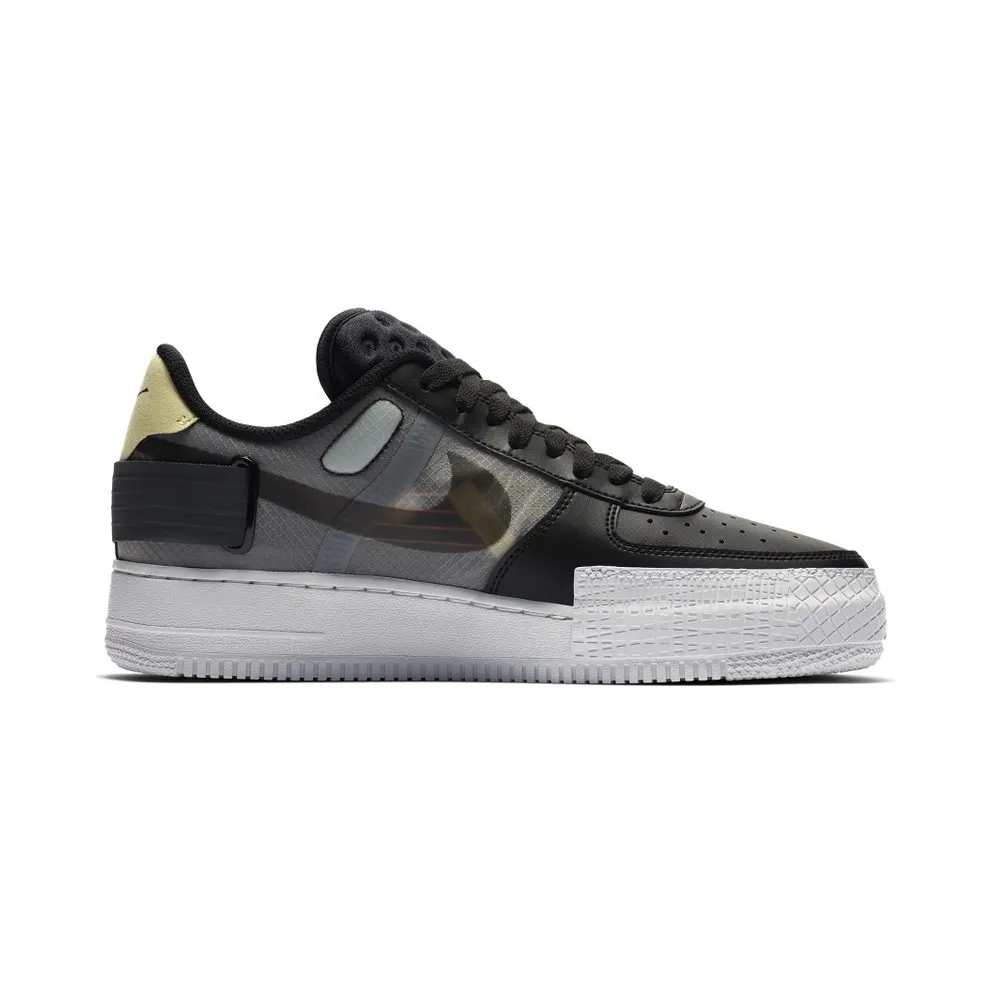 Nike Air Force 1 Type Black Black/Anthracite-Zinnia-Pink Tint-White (CI0054-001)