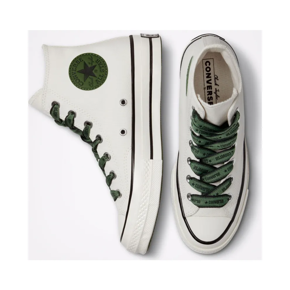 Converse Chuck 70 Wordmark Ribbon Laces Egret/treeline/Black