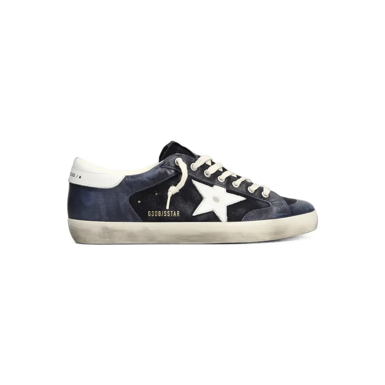 Golden Goose Super-Star distressed-effect “Blue” (GMF00118F008620)