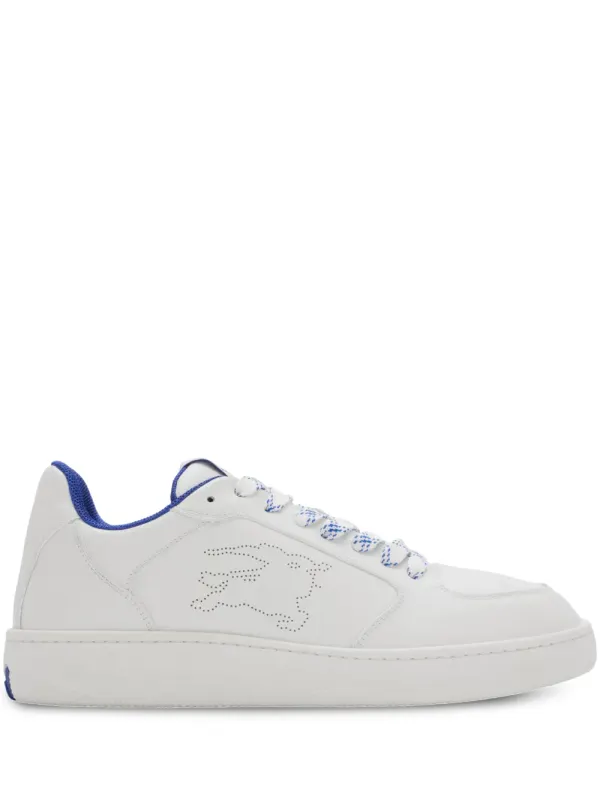 Burberry Leather EKD Logo Low-Top White Blue (8095424)