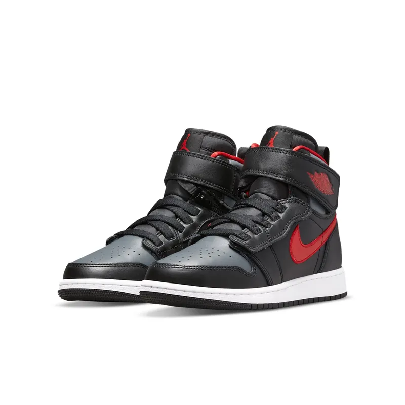 Air Jordan 1 Flyease Black Gym Red Smoke Grey (GS) (DC7986-006)