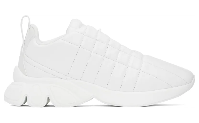 Burberry White Quilted Leather Classic Sneakers (8057364)