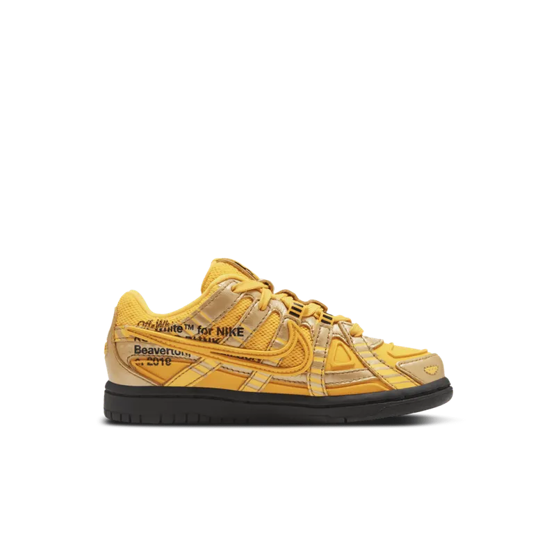 Nike Air Rubber Dunk Off-White University Gold (PS) University Gold/University Gold-Black (CW7410-700)