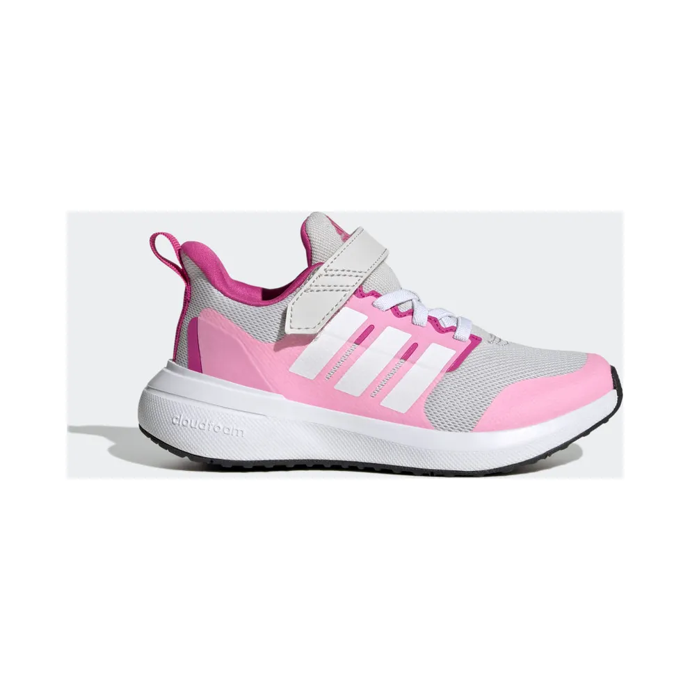 adidas Fortarun 2.0 Cloudfoam Sport Running Elastic Lace Top Strap Schuh Grey One / Cloud White / Beam Pink (HR0290)