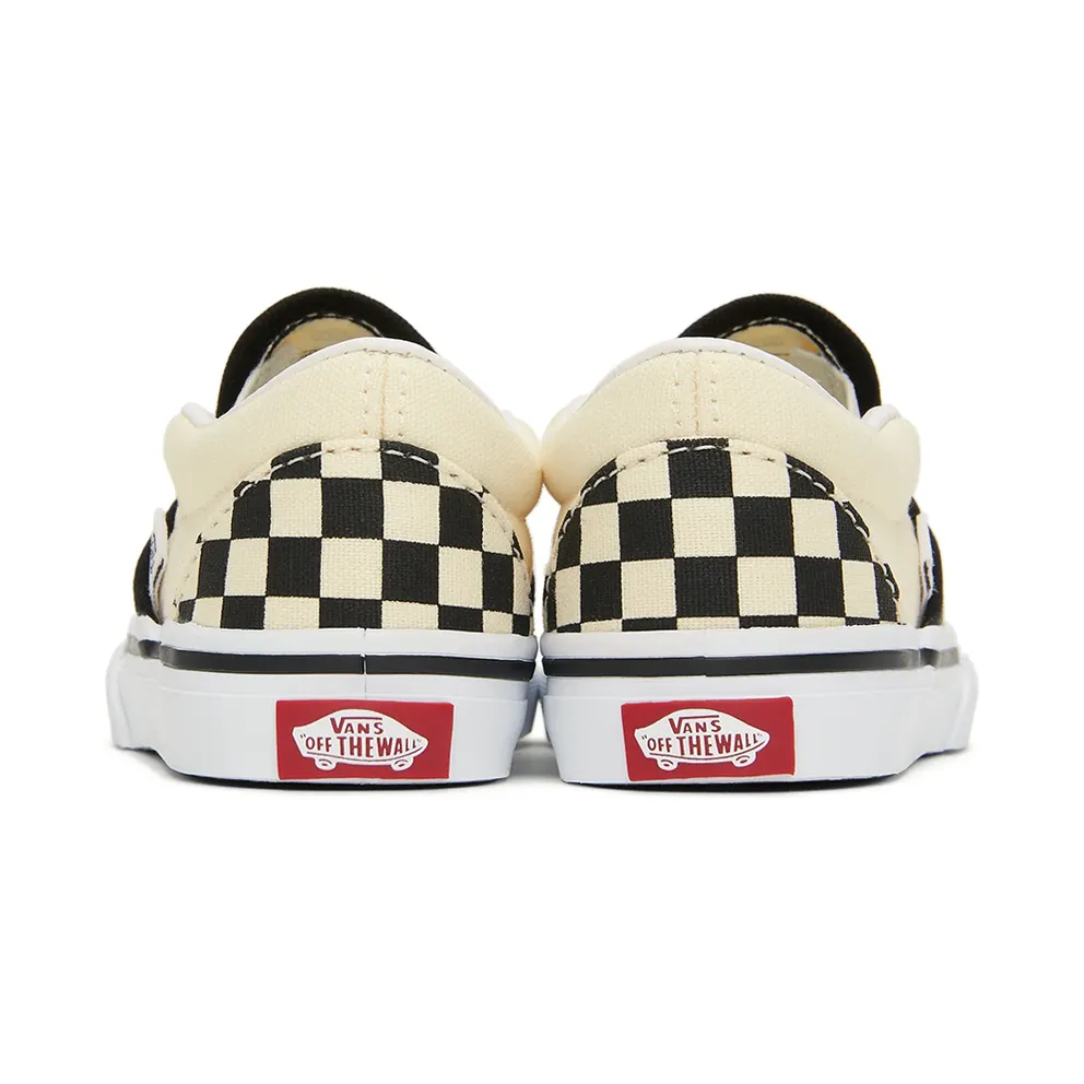 Vans Baby Black & Off-White Checkerboard Classic Slip-On (VN000EX8BWW1)
