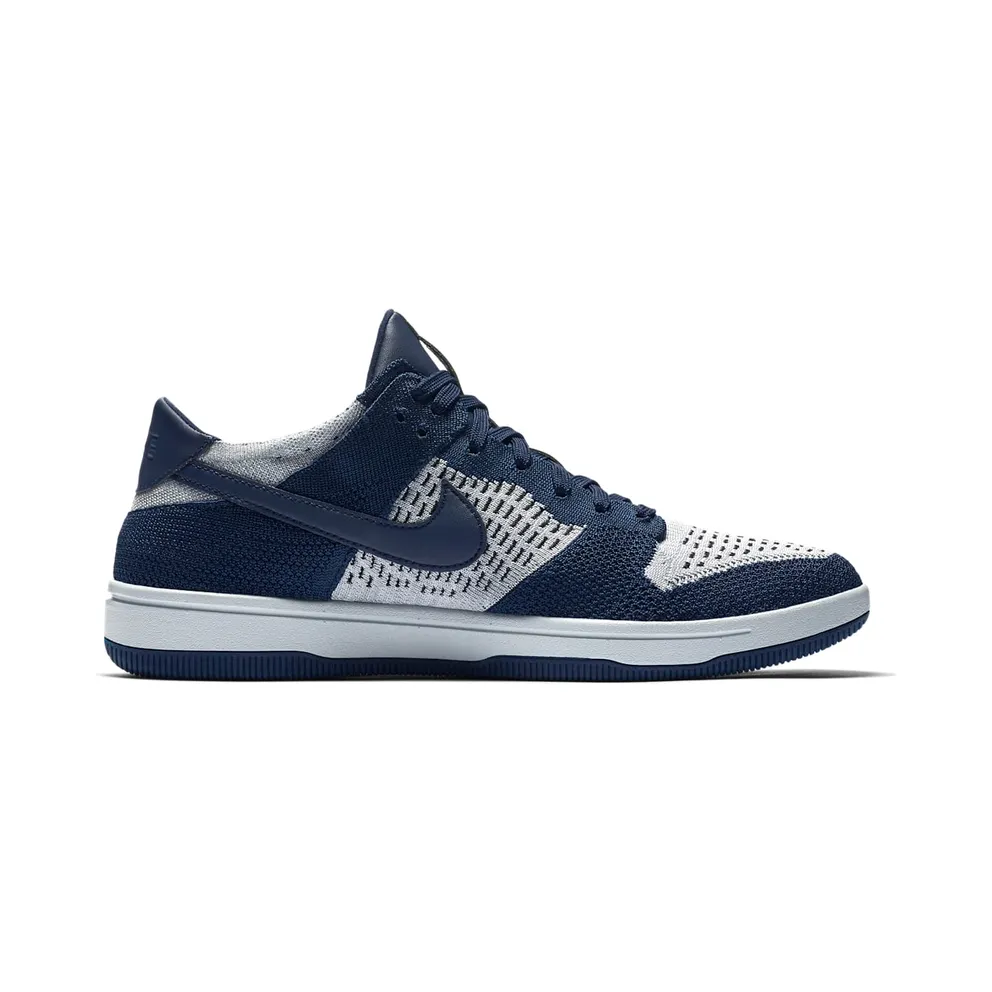 Nike Dunk Low Flyknit College Navy Pure Platinum College Navy/Pure Platinum-Black-Wolf Grey (917746-400)