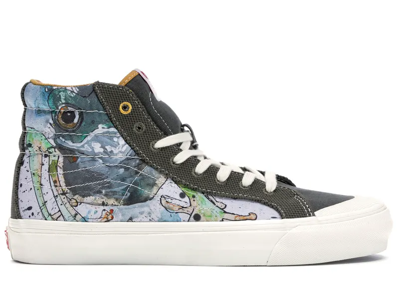 Vans Style 138 Ralph Steadman Frog Green/White (VN0A3DP9VQW)