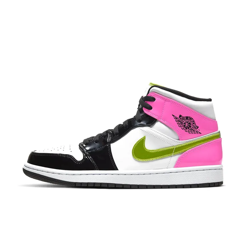 Jordan 1 Mid White Black Cyber Pink White/Black-Cyber-Pink (CZ9834-100)