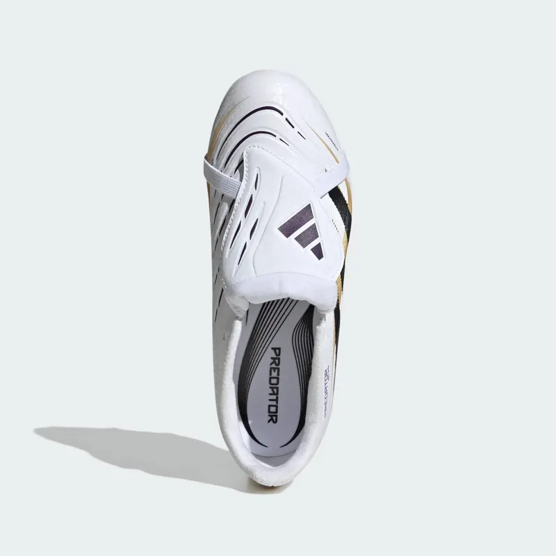 adidas Predator League Fold-Over Tongue FG/MG Cloud White Core Black Gold Metallic (IH9587)