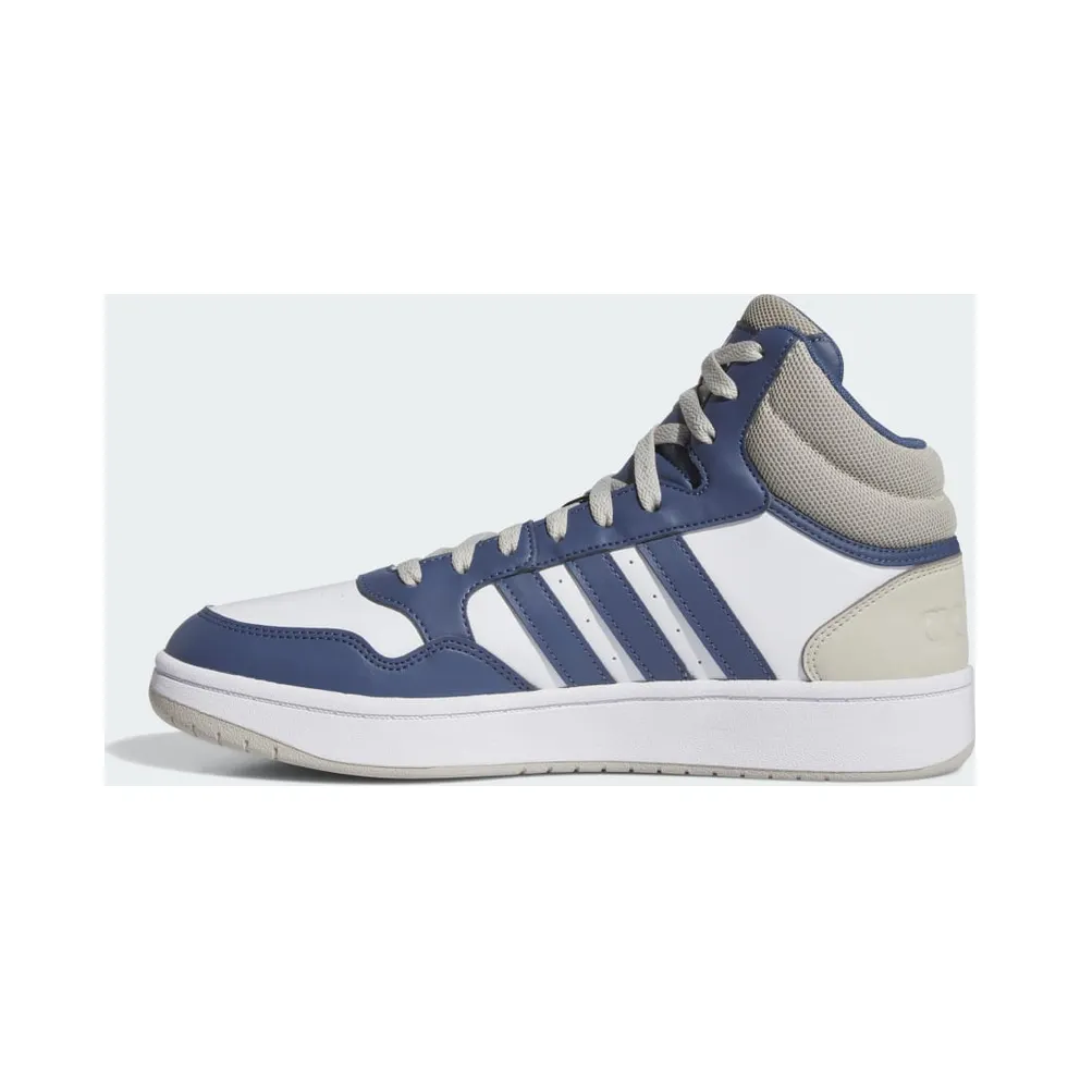 Adidas Hoops 3.0 Mid Lifestyle Basketball Classic Vintage Cloud White / Preloved Blue / Putty Grey (IH0158)