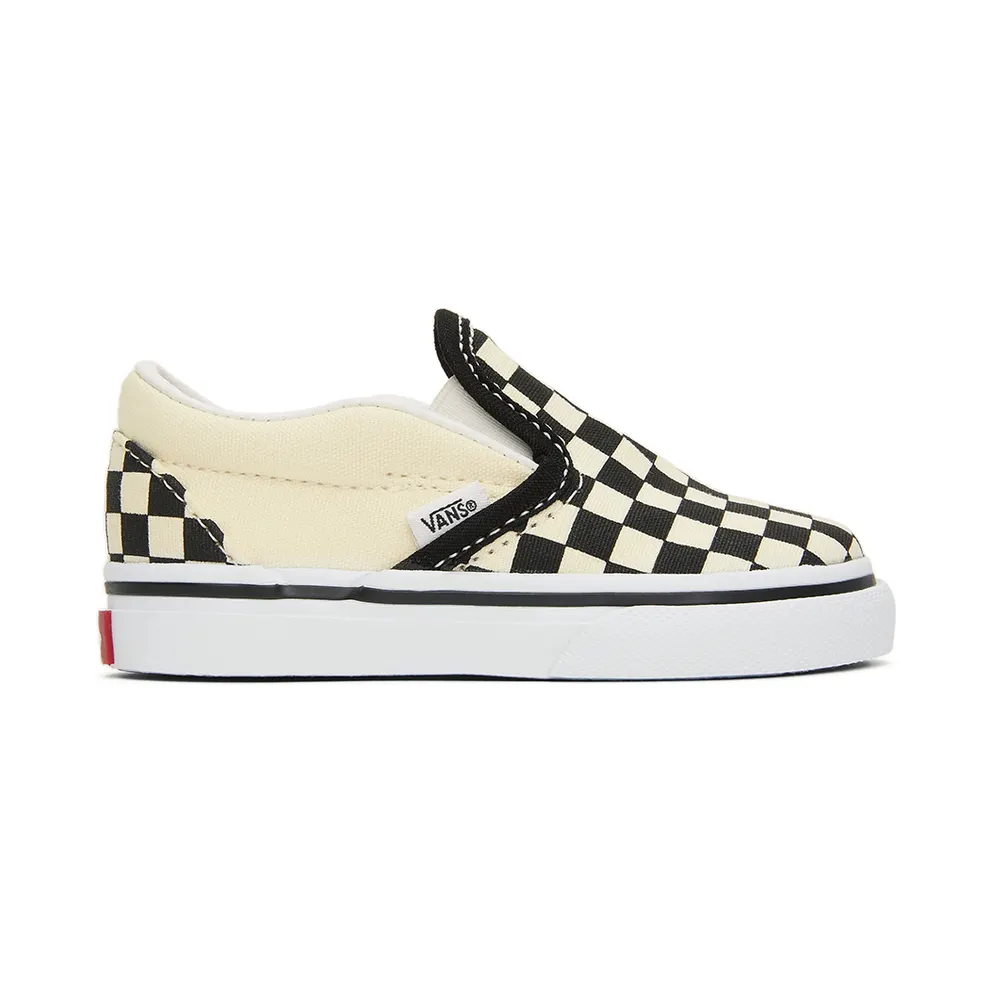 Vans Baby Black & Off-White Checkerboard Classic Slip-On Sneakers (VN000EX8BWW1)