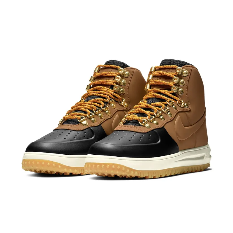 Nike Lunar Force 1 Duckboot 18 Tan Black Black/Phantom-Gum Light Brown-Light British Tan (BQ7930-001)