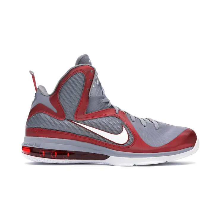 Nike LeBron 9 ‘Ohio State’ Sport Red/White-Wolf Grey (469764-601)