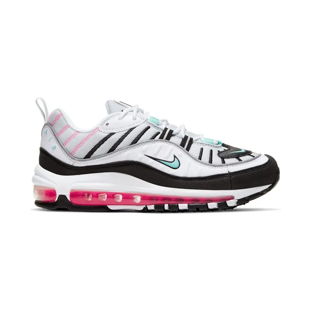 Nike Air Max 98 South Beach (W) Pure Platinum/Black-Pink Blast-Aurora Green (AH6799-065)