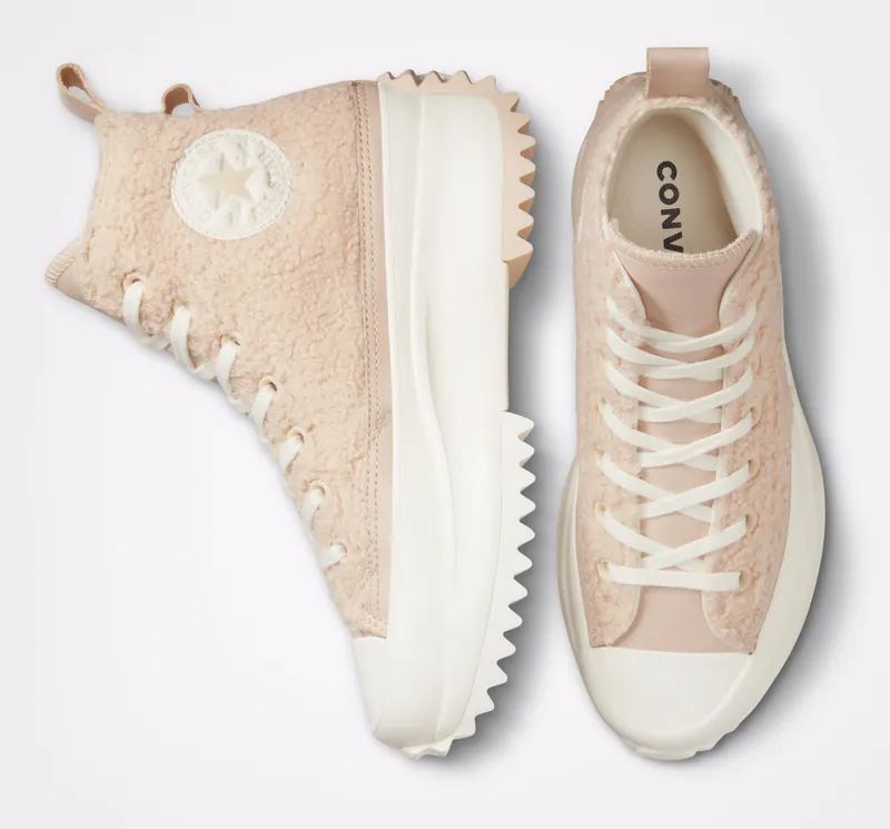 Converse Run Star Hike Platform Sherpa Farro/farro/egret