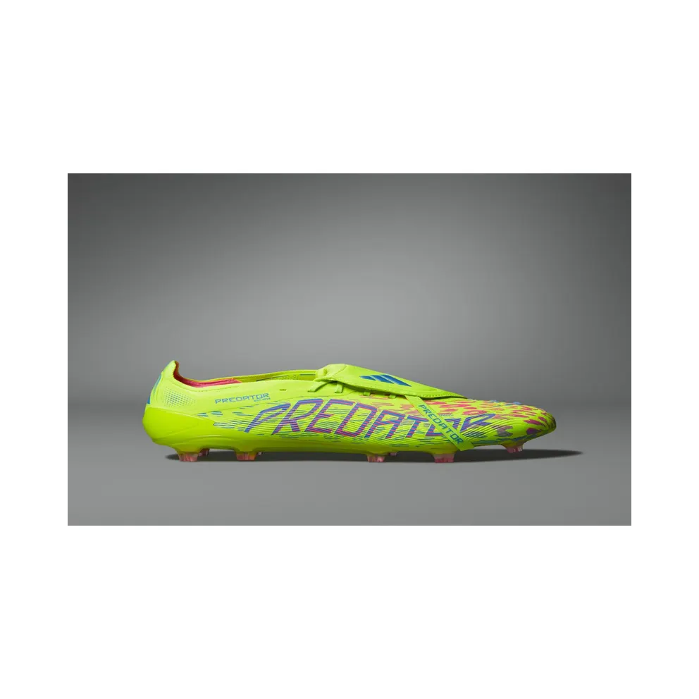 adidas Predator Elite Fold-over Tongue Firm Ground Boots “Lucid Lemon / Lucid Pink / Blue Fusion” (JH6421)