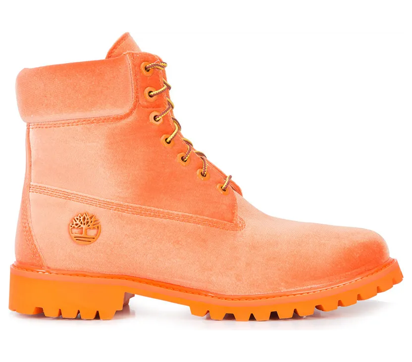 Timberland 6 Boot Off White Orange Velvet