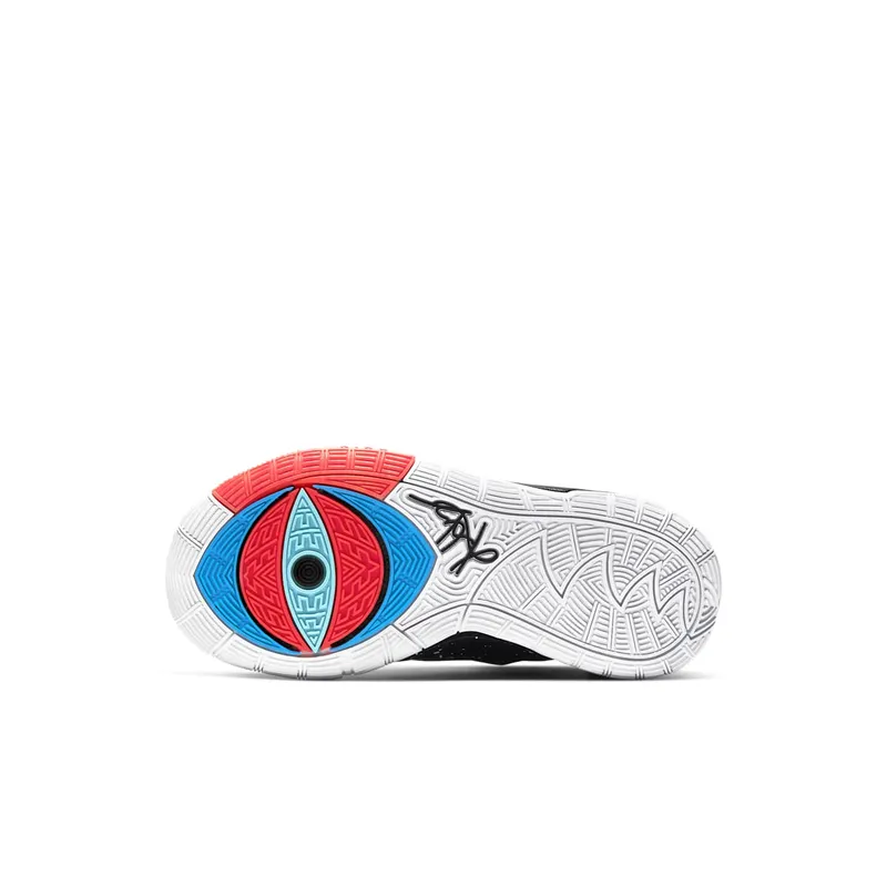 Nike Kyrie 6 Jet Black White (PS) Black/White-Bright Crimson (BQ5600-001)