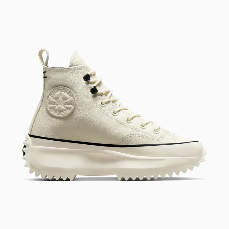 Converse Run Star Hike Platform Leather Egret/Black/White (A05389C)