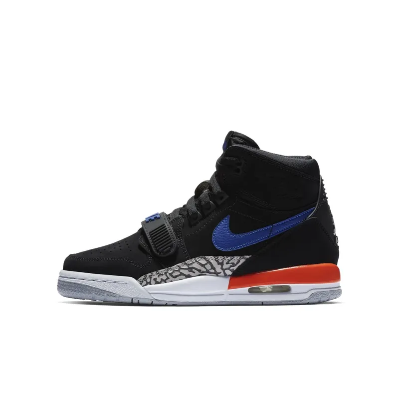 Jordan Legacy 312 Knicks (GS) Black/Rush Blue-Brilliant Orange (AT4040-048)