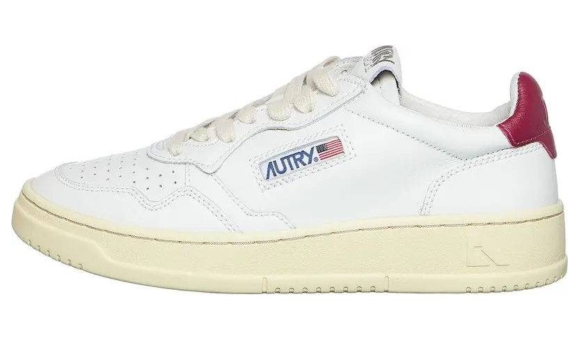 Autry Medalist Low Leather / Leather White / Amethyst (AULWLL43)