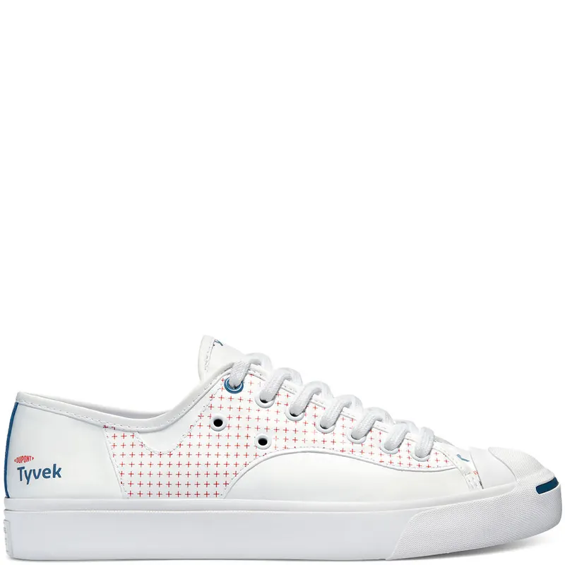 Converse Jack Purcell Rally with Tyvek® Low Top White/fiery Red/princess Blue (170063C)