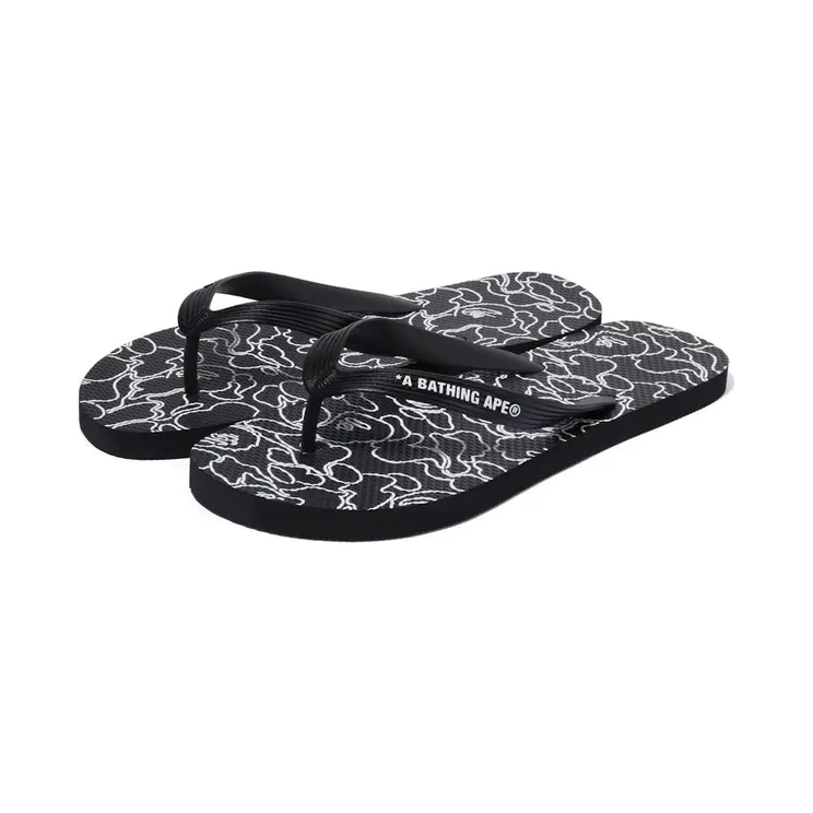 A Bathing Ape ABC Neon Camo Beach Sandal Black (1K30-191-003-BLK)