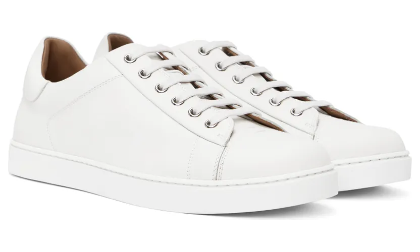 Gianvito Rossi White Leather Low-Top Sneakers (S26340-M1WHT-CLN) (4)