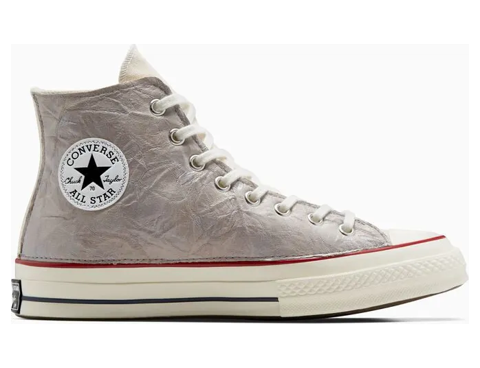 Converse Chuck 70 Textured Metallic Egret Wrinkled