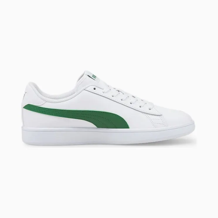 Puma Smash v2 leren Wit/Groen (365215-03)