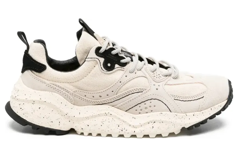FLOWER MOUNTAIN Sneakers met gespikkelde zool en vlakken – Beige (201950506)