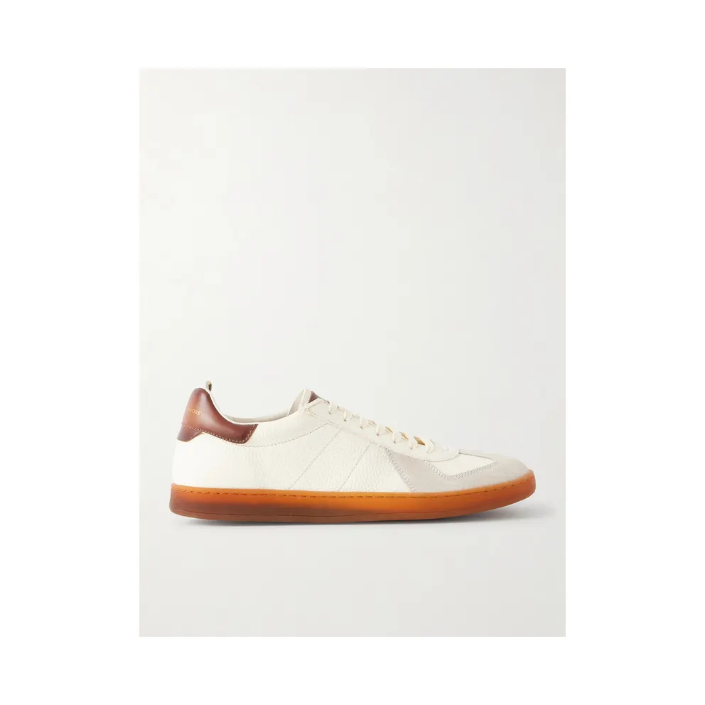 Officine Creative Militia 001 Suede-Trimmed Full-Grain Deerskin White (OCUMILI001-CVCOM00000LC170)