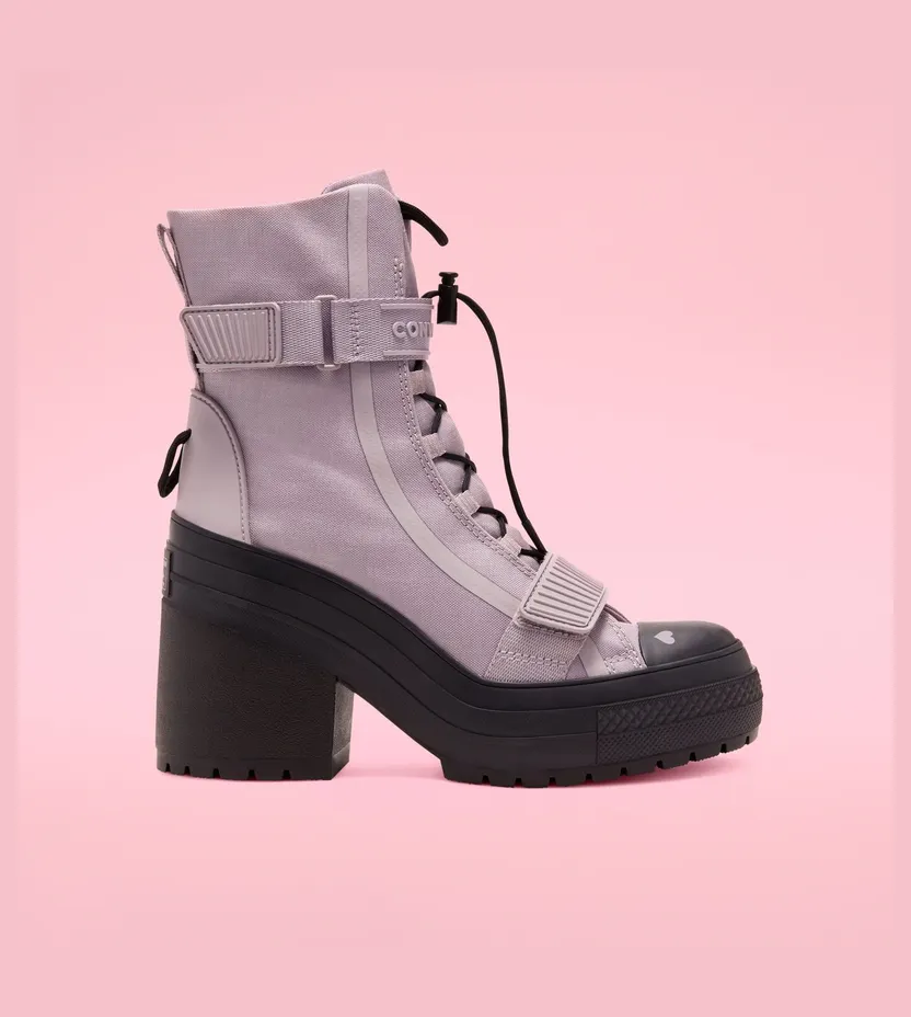 Converse Dames Love Fearlessly Chuck Taylor All Star GR82 Amethyst Grey/black/black (567481C)