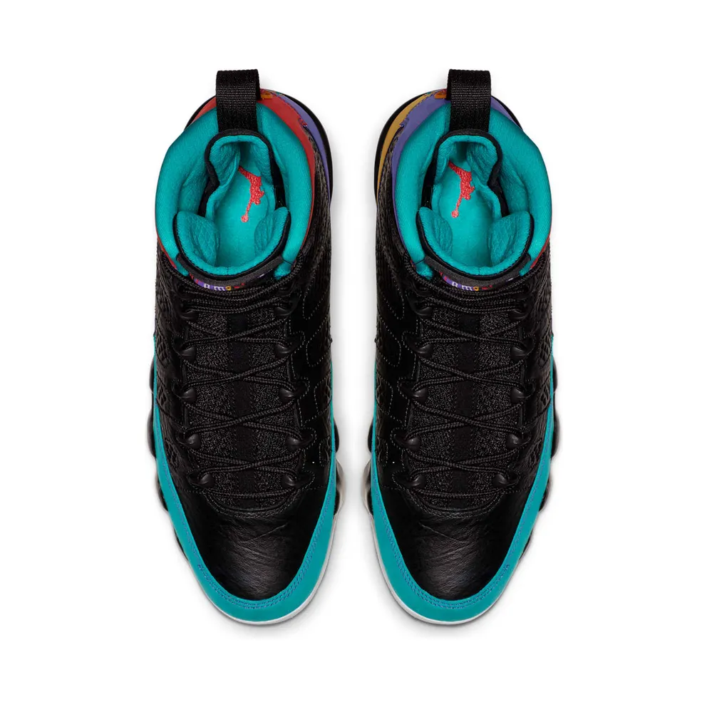 Jordan 9 Retro Dream It Do It Black/University Red-Dark Concord-Canyon Gold-Turbo Green-White (302370-065)