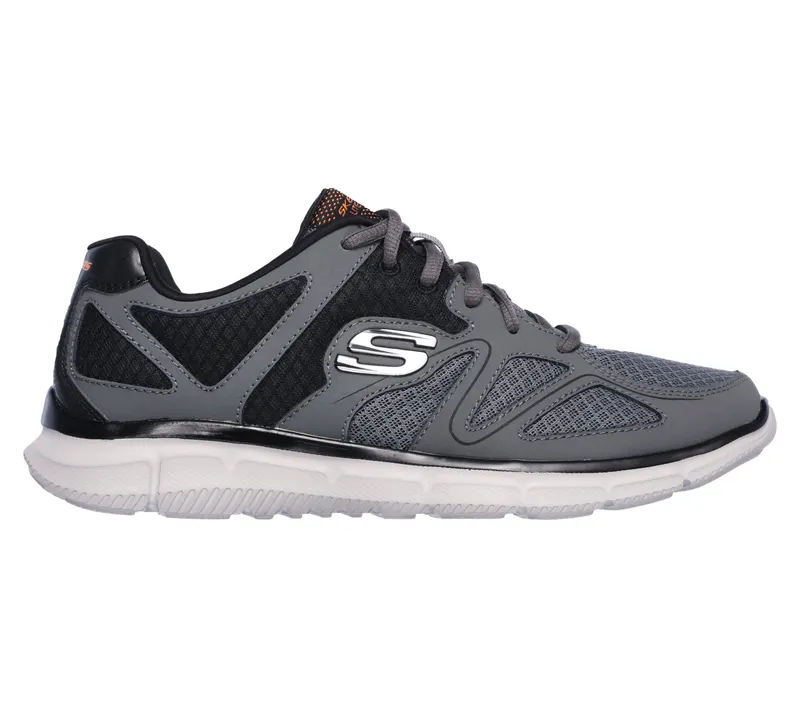 Skechers Satisfaction – Flash Point – Houtskool / Orange – “Grey” (58350 CCOR)