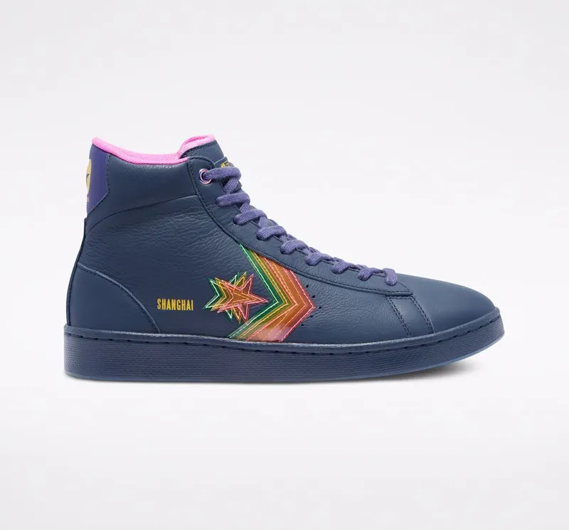 Converse Heart Of The City Pro Leather High Top Obsidian/hyper Magenta (170237C)
