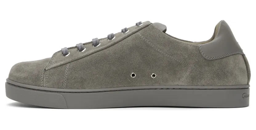 Gianvito Rossi Grey Suede Low-Top Sneakers (S26340-M1GRE-SUE) (3)
