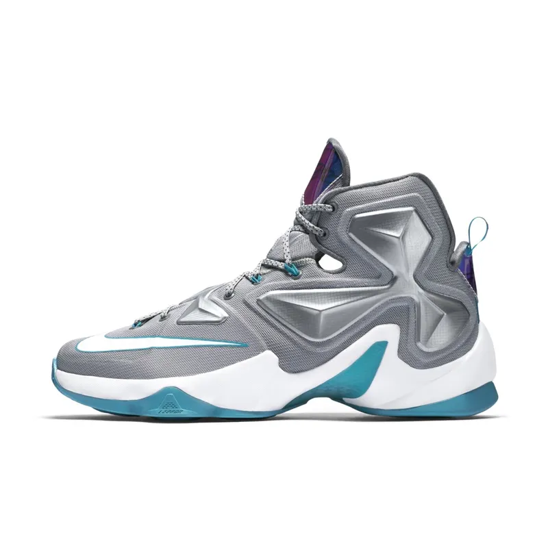 Nike LeBron 13 Blue Lagoon Wolf Grey/White-Blue Lagoon-Dark Grey (807219-014)