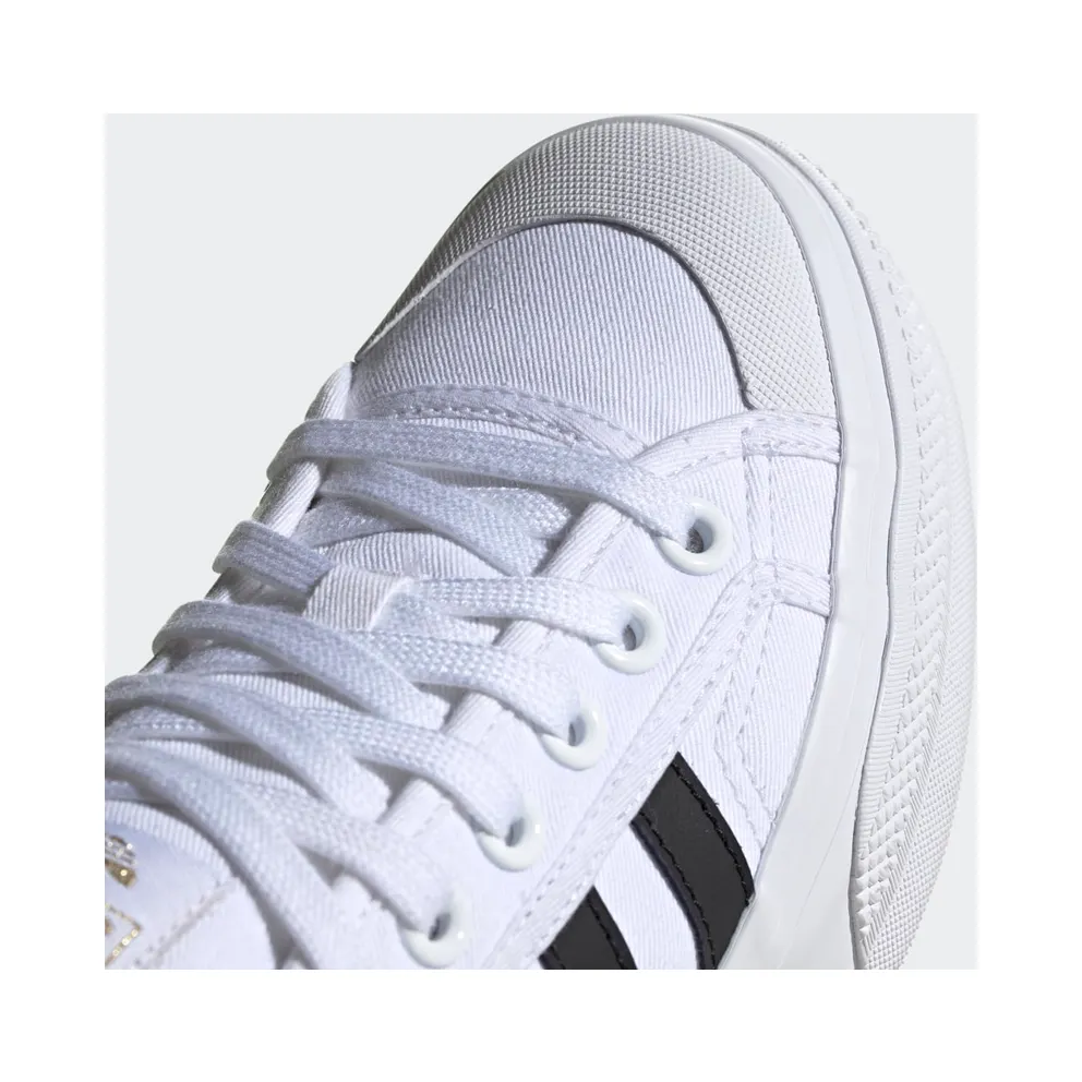 Adidas Nizza Platform ‘Colorful Trefoil’ Cloud White/Core Black/Gold Metallic (FX8538)