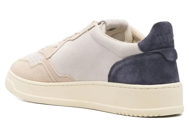 Autry Medalist Panelled Lace-up “Neutrals/Blue” (AULM TS29) (4)