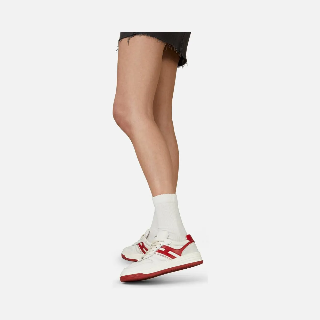 Sneakers Hogan H630 White Red Grey (HXW6300EU50ODZ958K) (6)