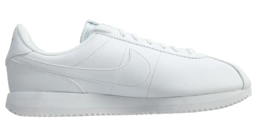 Nike Cortez Basic Leather White White-Wolf Grey-Mtllc Silver