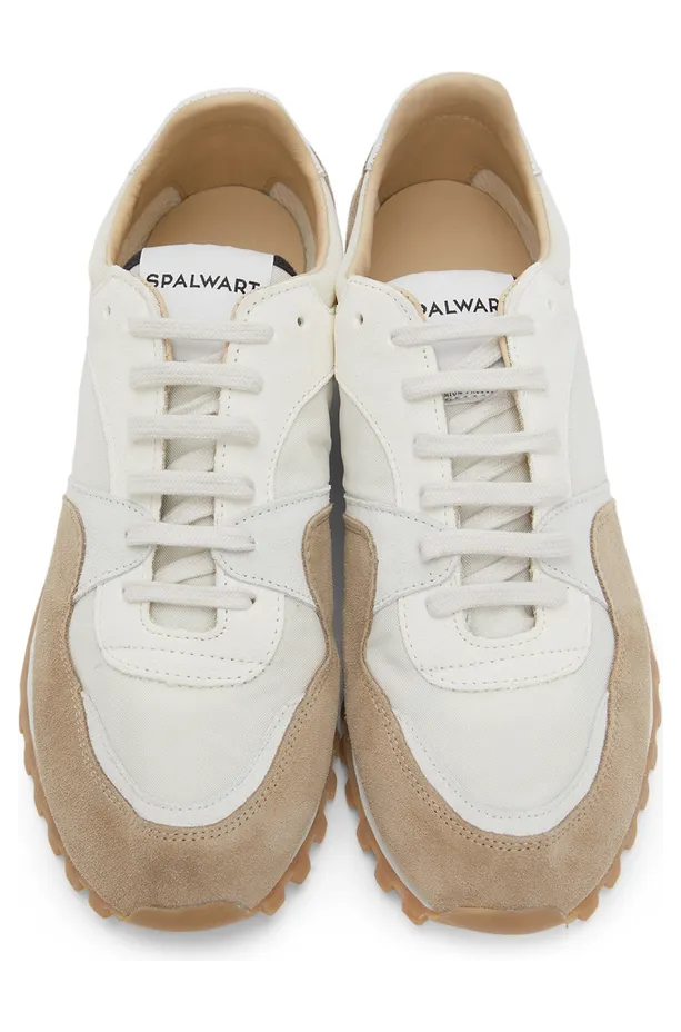 Spalwart Taupe & White Marathon Trail Low (WBHS) Sneakers (97037757010) (5)