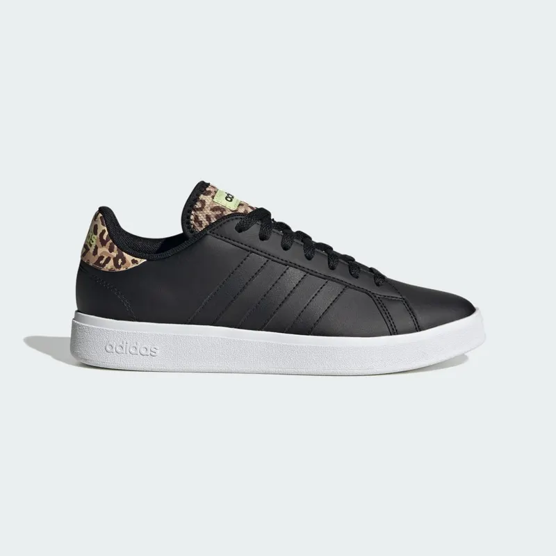Adidas Grand Court Base 2.0 Core Black / Core Black / Pulse Lime (ID4446)