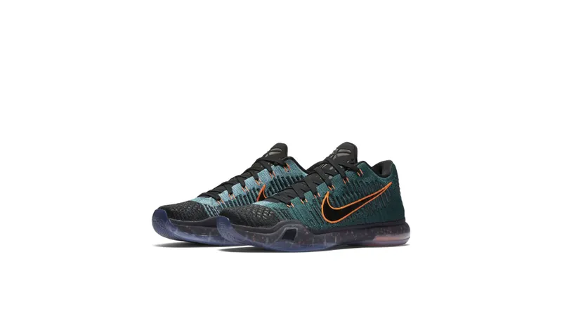 Nike Kobe 10 Elite Low Drill Sergeant Dark Atomic Teal/Mineral Teal-Black-Total Orange (747212-303)