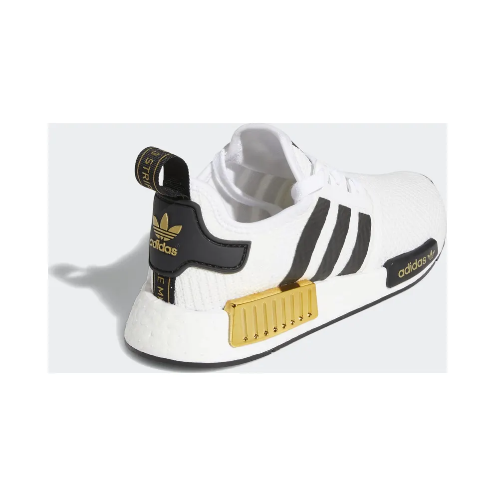 adidas NMD R1 White Black Gold Metallic (Youth) Cloud White/Core Black/Gold Metallic (EG5665)